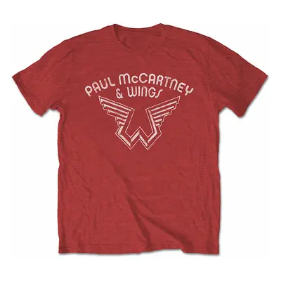 The Beatles tričko, Paul McCartney Wings Logo Red, pánské