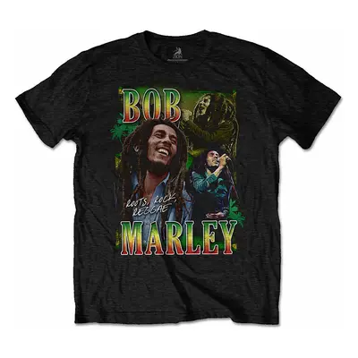 Bob Marley tričko, Roots, Rock, Reggae Homage Black, pánské