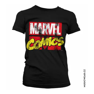 Marvel Comics tričko, Retro Logo Girly, dámské