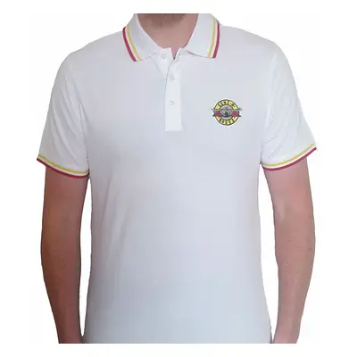 Guns N&#039; Roses tričko, Classic Logo Polo White, pánské