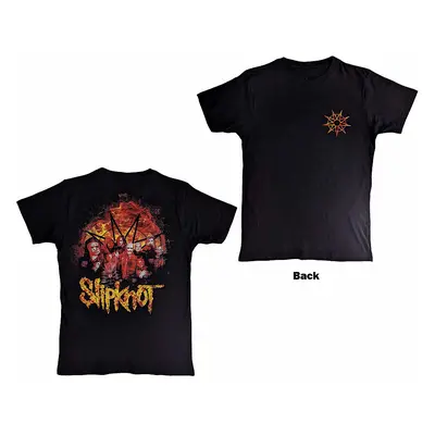 Slipknot tričko, The End So Far Flame Logo BP Black, pánské