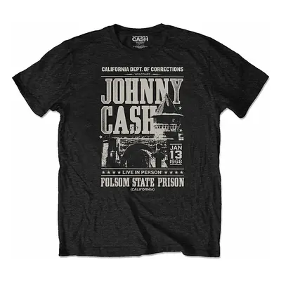 Johnny Cash tričko, Prison Poster Eco-Tee Black, pánské