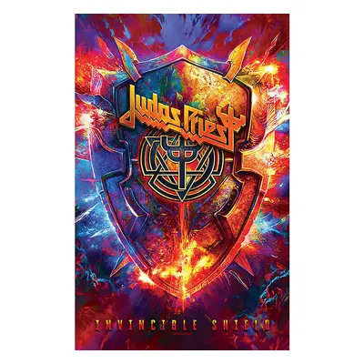 Judas Priest textilní banner PES 70cm x 106cm, Invincible Shield Multicolour