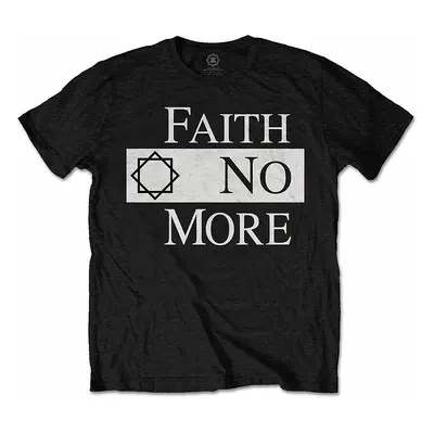 Faith No More tričko, Classic New Logo Star White on Black, pánské