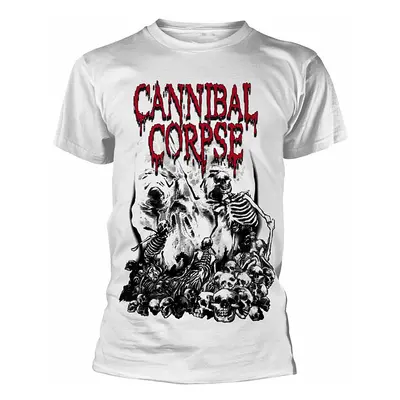 Cannibal Corpse tričko, Pile Of Skulls White, pánské