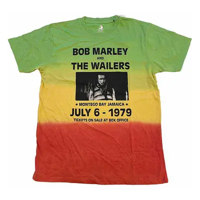 Bob Marley tričko, Montego Bay Dye Wash Green, pánské