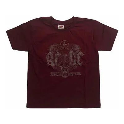 AC/DC tričko, Black Ice Maroon Red, dětské