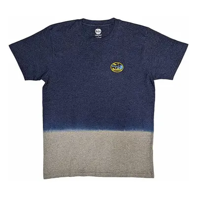 The Beatles tričko, Oval Logo Dip Dye Wash Navy Blue, pánské