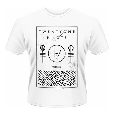 Twenty One Pilots tričko, Thin Line Box White, pánské