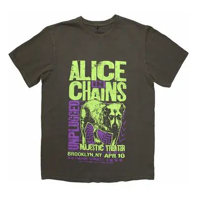 Alice in Chains tričko, Unplugged Dog Dip Dye Wash Grey, pánské