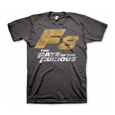 Fast & Furious tričko, F8 Distressed Logo Grey, pánské