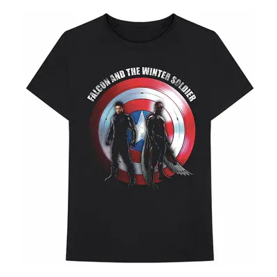 Marvel Comics tričko, Falcon & Winter Soldier Shield Logo Black, pánské