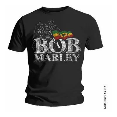 Bob Marley tričko, Distressed Logo, pánské