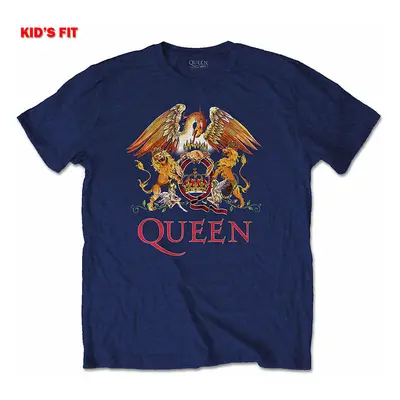 Queen tričko, Classic Crest Navy Blue, dětské