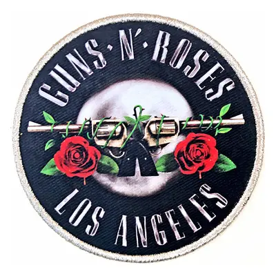 Guns N Roses tkaná nažehlovačka PES 83 mm, Los Angeles Silver Logo