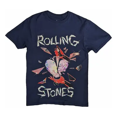 Rolling Stones tričko, Hackney Diamonds Heart Navy Blue, pánské