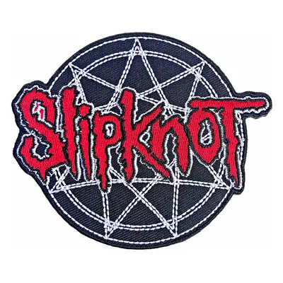 Slipknot nášivka 84 mm, Red Logo Over Nonogram