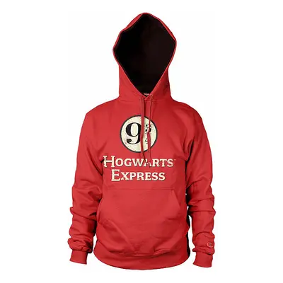 Harry Potter mikina, Hogwarts Express Platform 9-3/4 Hoodie Red, pánská