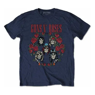 Guns N Roses tričko, Skulls Wreath Blue, pánské