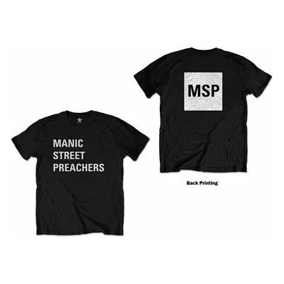 Manic Street Preachers tričko, Block Logo BP Black, pánské