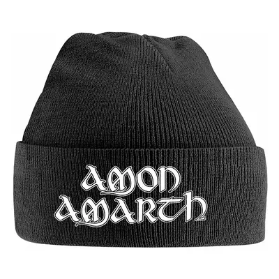 Amon Amarth zimní kulich, White Logo Black