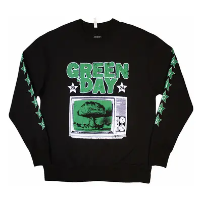 Green Day mikina, Sweatshirt TV Explosion Sleeve Print Black, pánská