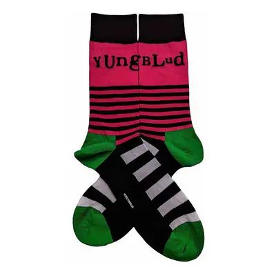 Yungblud ponožky, Logo & Stripes Black, unisex