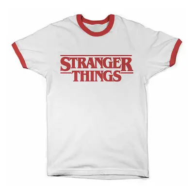 Stranger Things tričko, Logo Ringer White, pánské