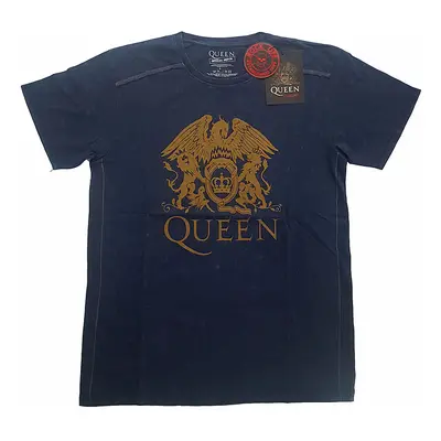 Queen tričko, Classic Crest Snow Wash Navy, pánské