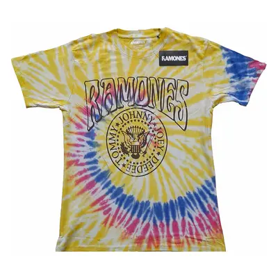 Ramones tričko, Crest Psych Dip Dye Wash Yellow, pánské