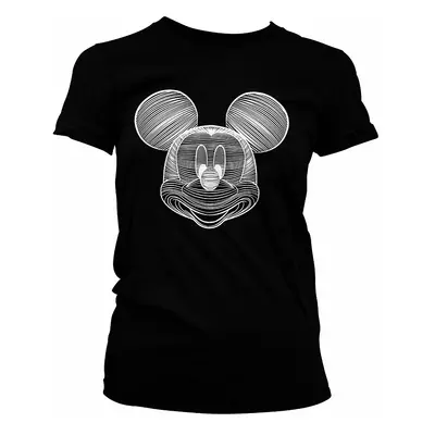 Mickey Mouse tričko, LineArt Black Girly, dámské