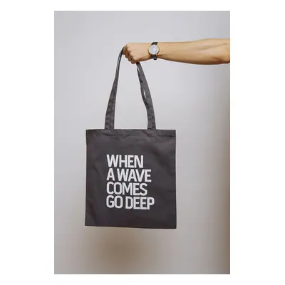 Lake Malawi Tote Bag, When A Wave (Grey)