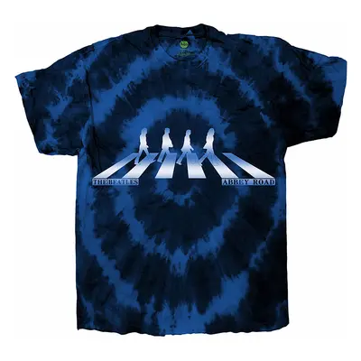 The Beatles tričko, Abbey Road Crossing Gradient Dip-Dye Blue, pánské