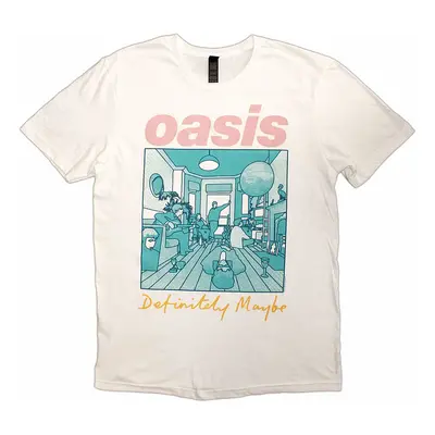 Oasis tričko, Definitely Maybe Illustration Colour White, pánské