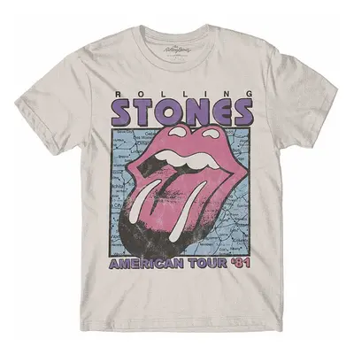 Rolling Stones tričko, American Tour Map Beige, pánské