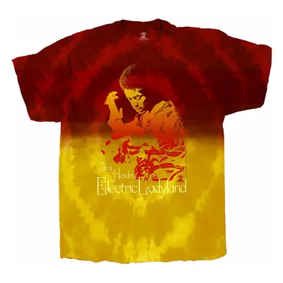 Jimi Hendrix tričko, Electric Ladyland Dip-Dye Red, pánské