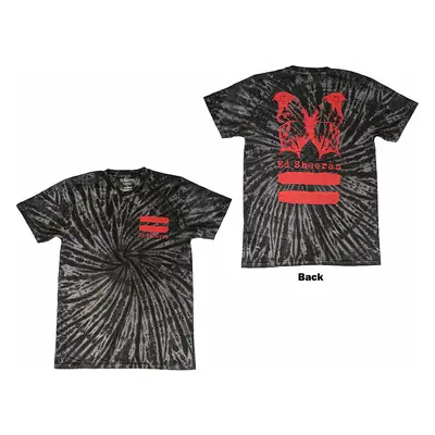 Ed Sheeran tričko, Red Equals Butterfly BP Wash Collection Black, pánské