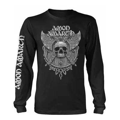 Amon Amarth tričko dlouhý rukáv, Grey Skull Black, pánské