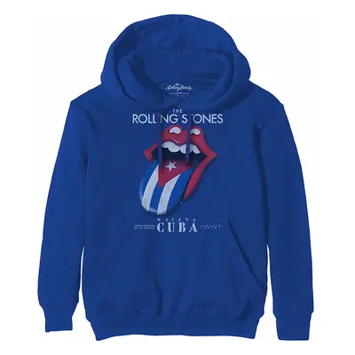 Rolling Stones mikina, Havana Cuba Hoodie Blue, pánská