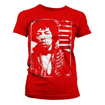 Jimi Hendrix tričko, Distressed Red, dámské