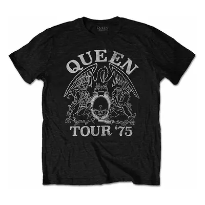 Queen tričko, Tour &#039;75 Eco-Tee Black, pánské