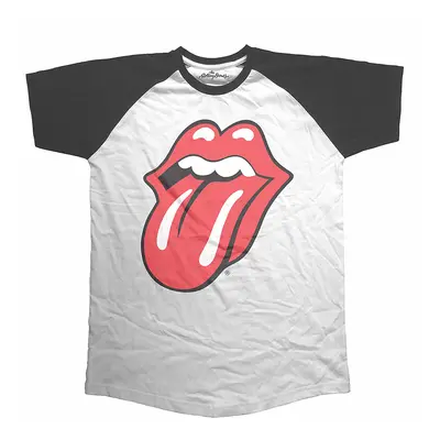 Rolling Stones tričko, Classic Logo Short Sleeve Raglan Black, pánské