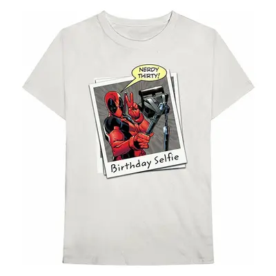 Deadpool tričko, Deadpool Birthday Selfie White, pánské