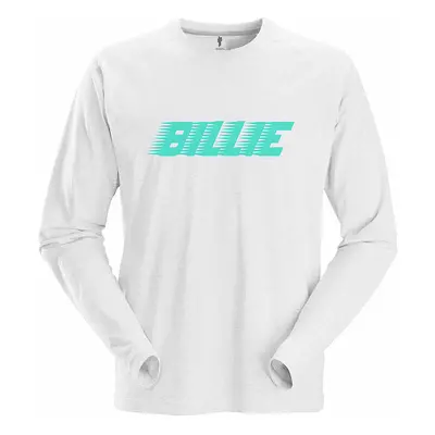 Billie Eilish tričko dlouhý rukáv, Racer Logo LS White, pánské