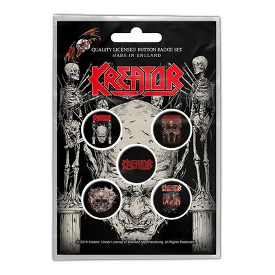 Kreator set 5-ti placek 25 mm, Skull & Skeletons