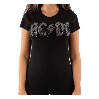 AC/DC tričko, Logo With Rhinestone Girly, dámské