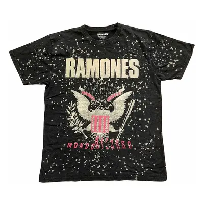 Ramones tričko, Eagle Dip Dye Wash Black, pánské