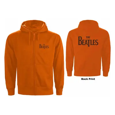 The Beatles mikina, Drop T Logo With Back Print Orange, pánská