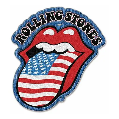 Rolling Stones tkaná nažehlovačka, US Tongue 92x84 mm