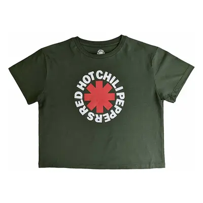 Red Hot Chili Peppers crop tričko, Classic Asterisk Green, dámské